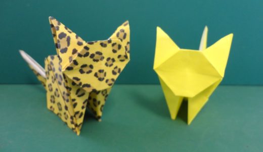 今にも動き出しそう！「猫」折り紙”Cat” origami