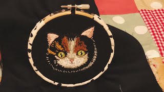 🔴猫の刺繍しながらトーク☆
