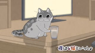 アニメ『夜は猫といっしょ』 第3夜 「物を落としたいネコ」
